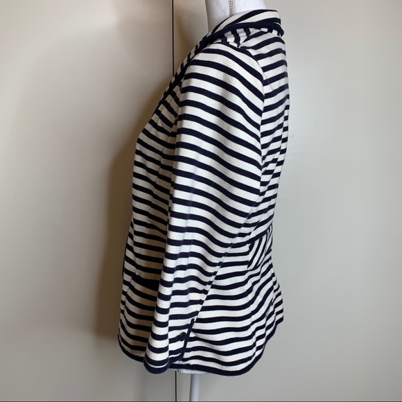 TALBOTS  STRIPPED JACKET CARDIGAN - Picture 3 of 16